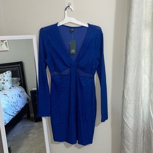 Wild Fable, cocktail dress, royal blue with sparkles, size L